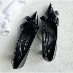 ZARA Faux Patent Leather Heels NWT LAST ONE!!!